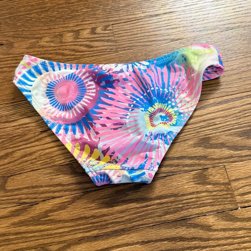Coral and Reef Colorful Tie-Dye Kids Swim Set Size 8